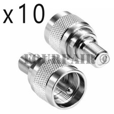 10 Pack Lot UHF PL-259 Male Plug to F Type Female RF Adapter Converter Connector