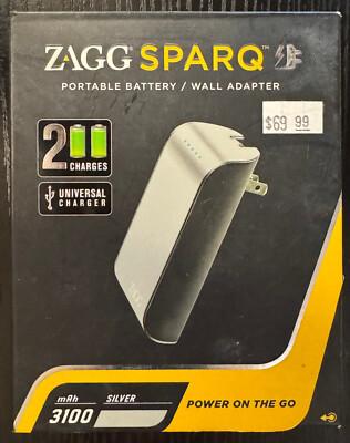 ZAGG SPARQ Portable Battery/Wall Adapter (mAh 3100 Silver)