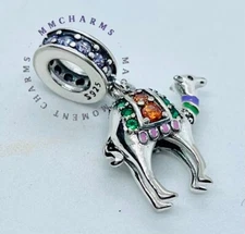 Sterling Silver S925 - Jewelled Desert Camel European Charm With Pink Gift Pouch