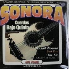 Sonora Juego De Cuerdas Para Bajo Quinto. Strings For Bajo Quinto Guitar-BE