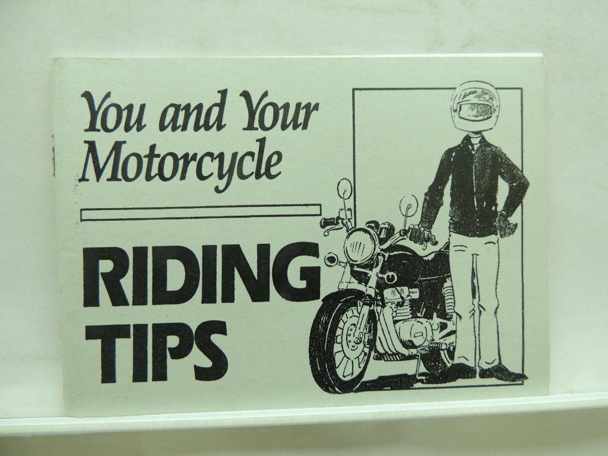 1988 You And Your Motorcycle Riding Tips Book Honda Suzuki BMW