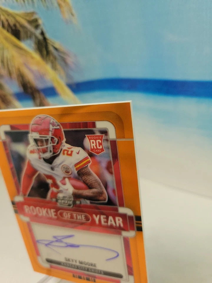 2022 Panini Contenders Optic SKYY MOORE Rookie Of The Year Orange RC Auto /50 - Image 3 of 4