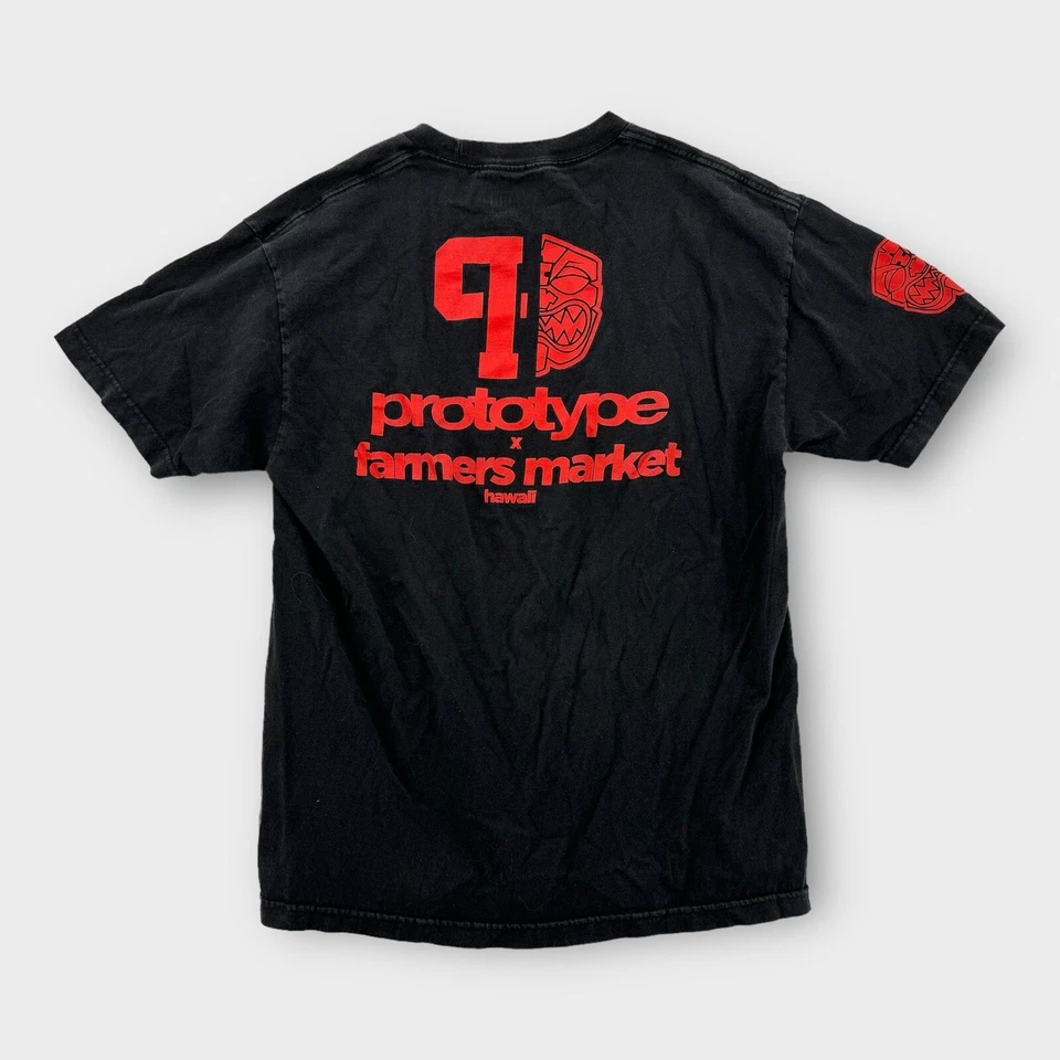 Camiseta negra Farmers Market Hawaii FMHI para hombre grande prototipo colaboración reconocimiento Foto 4 de 4