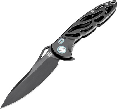 New Artisan Dragonfly Framelock S35VN ATZ1801GBKS 5'' closed. 3.75'' satin finish