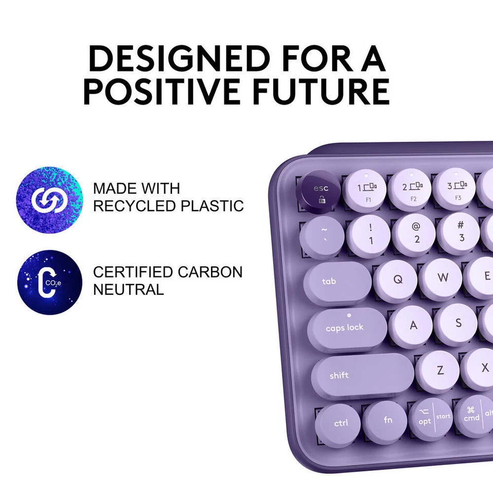 Teclado mecánico inalámbrico Logitech POP Keys para Windows/macOS/iPadOS/Android Foto 3 de 4