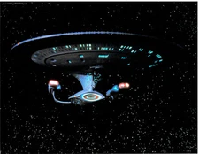 8½” x 11” color still Star Trek: The Next Generation, The Enterprise, © 1987  