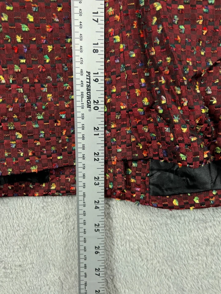 Chaqueta Blazer Studio I Tweed Mujer 14 Rojo Multi Tejido Satinado Damas Foto 4 de 4