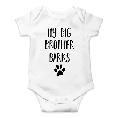 LOVE U LOTS GIFTS Hund Big Brother Baby Body personalisiert Neugeborene Haustiere Welpe