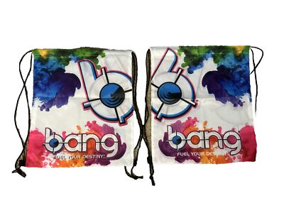 Bang Energy Drink Drawstring Backpack Bag Promo String Sack Fuel Your Destiny