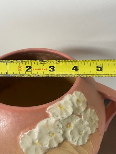 Roseville Pottery #285-6 Pink Primrose Vase Bowl Jardiniere? Footed 7" - Picture 17 of 20