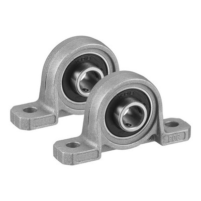 2Pcs KP08 Pillow Block Bearing, 5/16'' (8mm) ID Self-Alignment Mounted Bearing