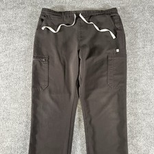 FIGS Technical Collection Yola Scrub Pants Women L Black TW2000R EMS Work