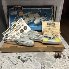 Vintage Kenner 1983 Star Wars ROTJ Y-Wing fighter Complete with box WORKS Nice