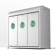 Pattumiera Raccolta Differenziata secchio tre posti per rifiuti, bidone esterno