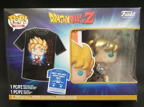 Funko Dragon Ball Z Son Goku (Wave) Pop Metálico y Camiseta Talla M