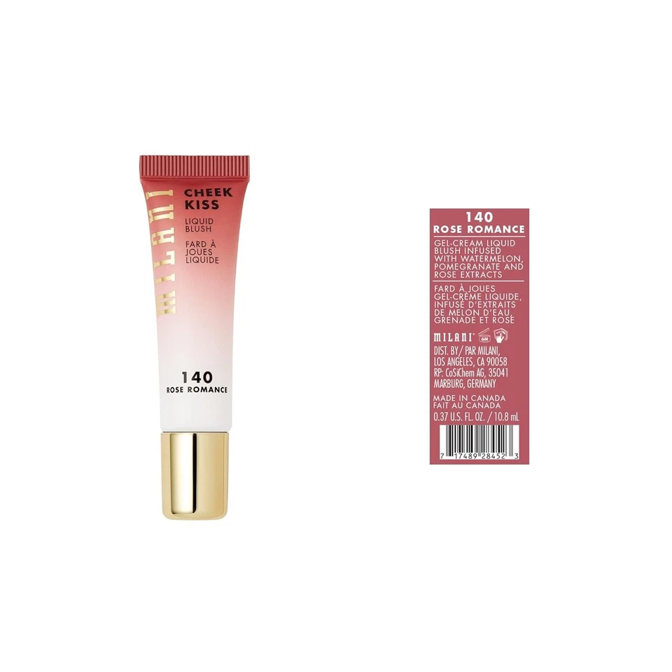 Buildable Cheek Kiss Liquid Blush - Rose Romance, Versatile For Cheeks & Lips - Image 4 of 4