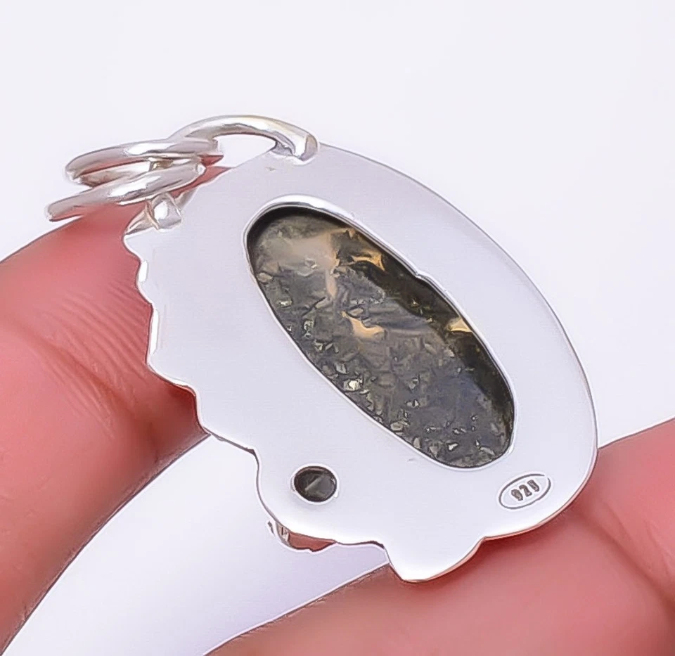 Marcasite - Callahan Mine & Black Onyx 925 Sterling Silver Pendant 1.56" P_22_7 - Image 2 of 4