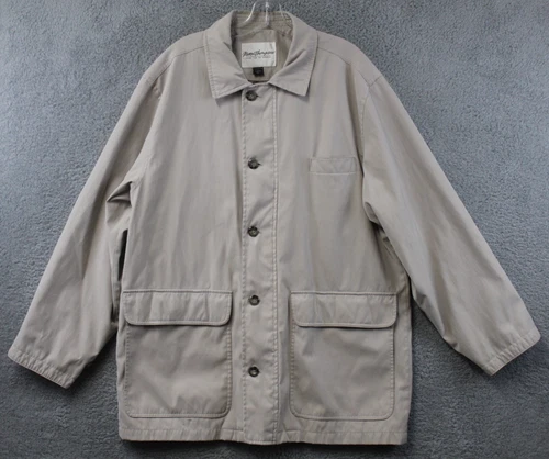 Vintage Norm Thompson Field Jacket Long Sleeve Beige Size XL Read Description - product listing photo