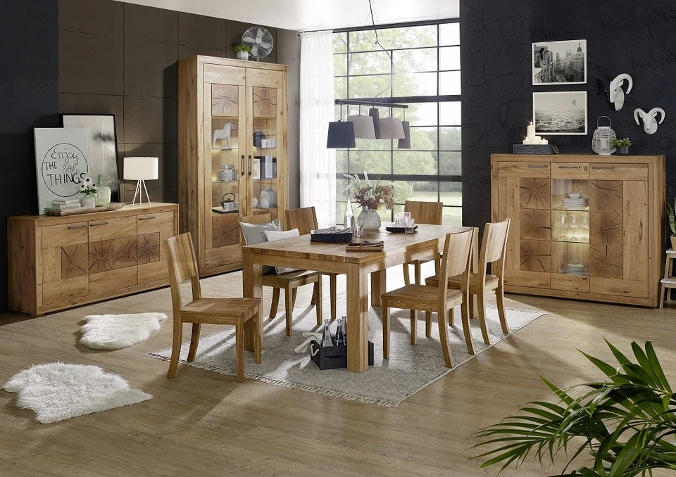 Sideboard Anrichte Wildeiche Eiche 171cm massiv geölt Holz NEU OVP!!! - Bild 4 von 4