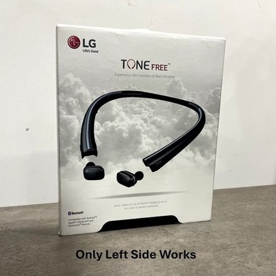 LG HBS-F110 Tone Free Neckband Earphones - Black - Used, Only Left Side Works