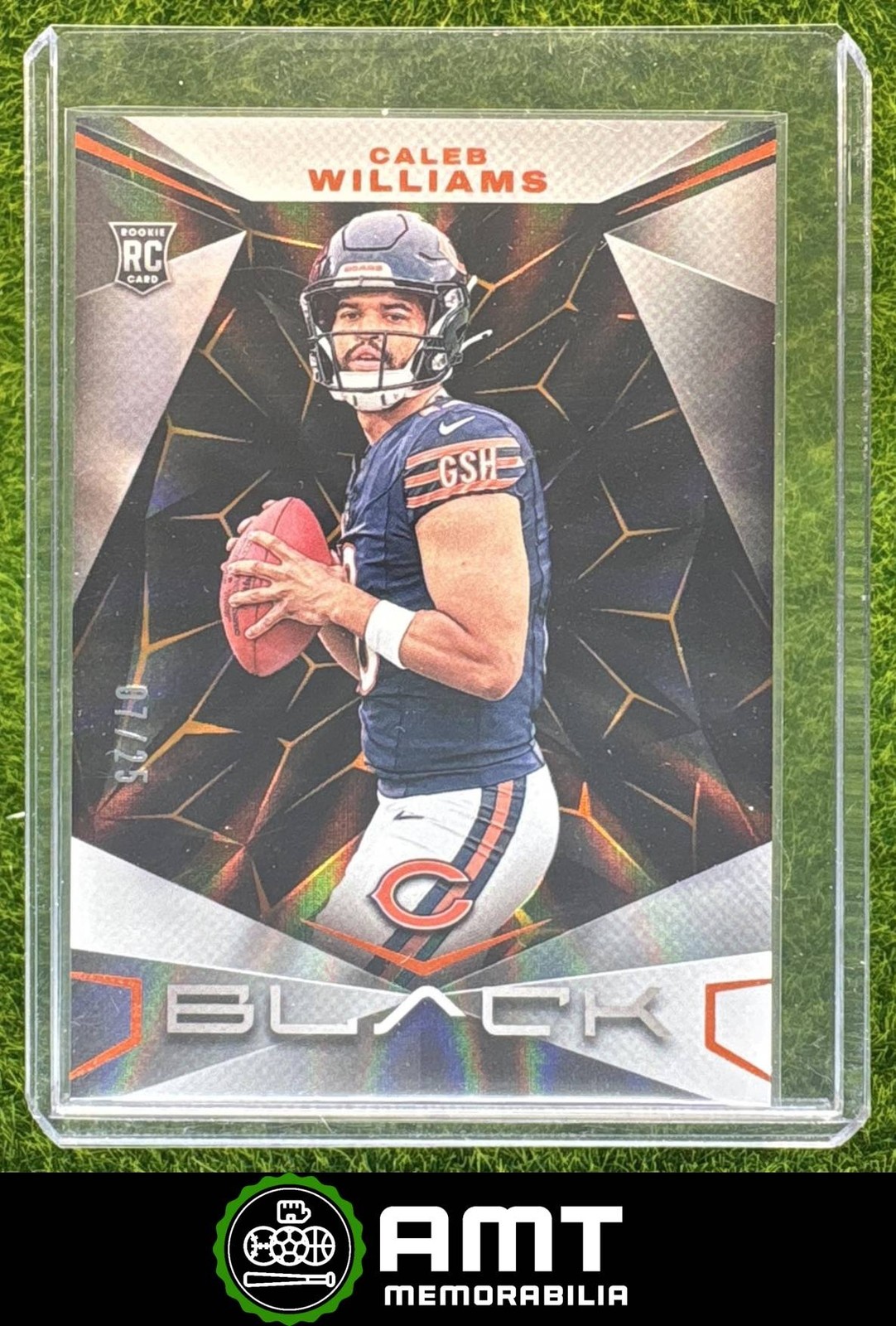 Caleb Williams RC 2024 Panini Black Citrine 7/25 Rookies Chicago Bears #118