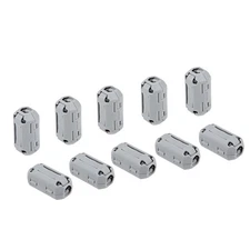 7mm Ferrite Cores Ring Clip-On RFI EMI Noise Suppression Cable Clip, Grey 10pcs