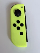 NINTENDO Switch JoyCon Controller LEFT Yellow Wireless **PARTS ONLY - READ**