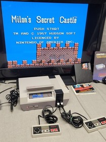 Nintendo NES Entertainment System Action Set in Box + 10 Nes Games All Tested