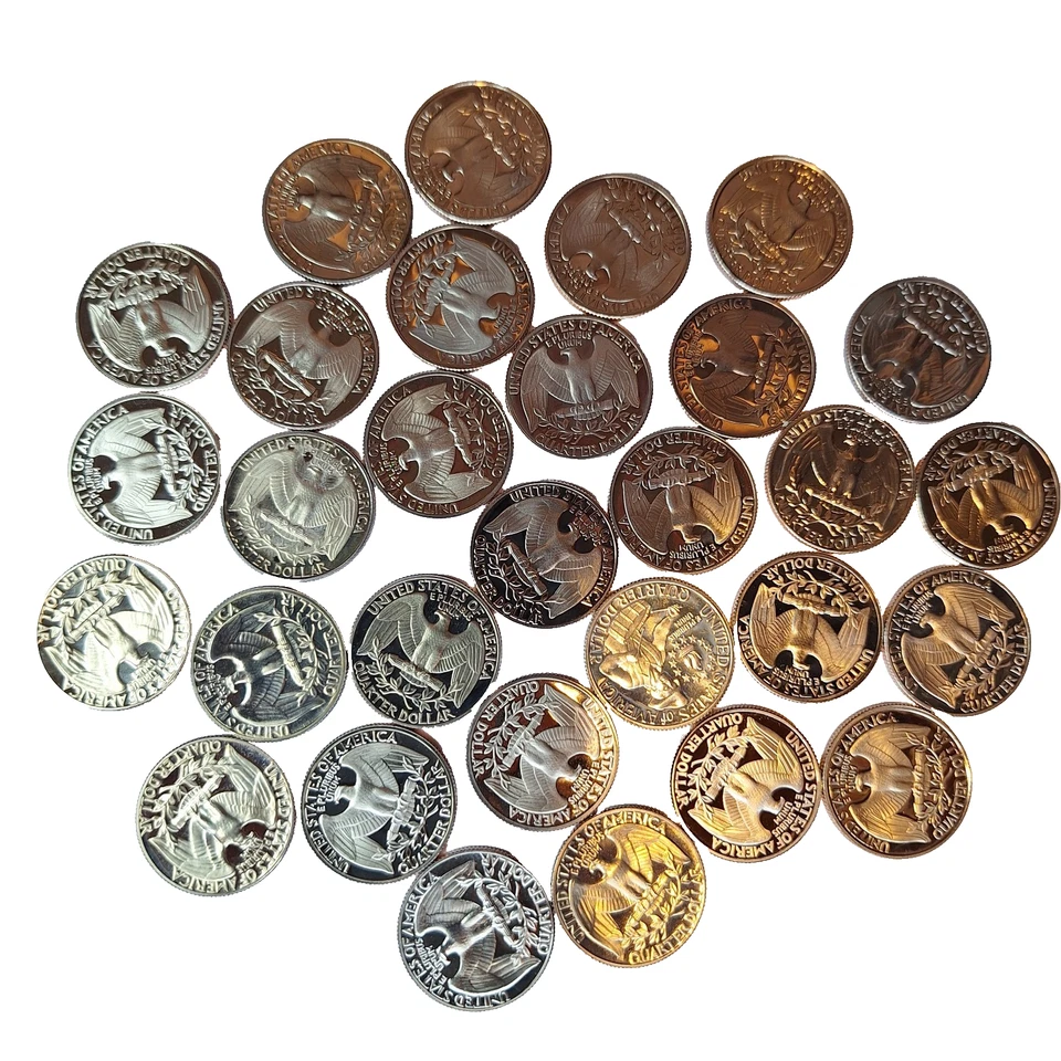 30 PROOF WashingtoQuarters- "Clad"-All Dates 1968 S thru 1998 S-Mirror Finish - Image 4 of 4