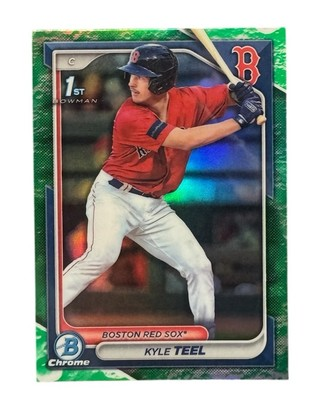 #ad #ad Kyle Teel 2024 Bowman Chrome Prospects 1st Bowman #BCP 48 Lunar Glow $1.99