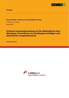 Anonymous | Kritische Auseinandersetzung Mit Der Methodik Bei Einer...