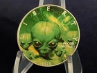 2020 1oz Silver Liberty Eagle.  “Alien Nation”.  Coloured. COA in Box.