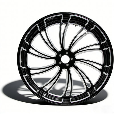 Fat Spoke 26''x3.5'' Front Wheel for Harley Touring CNC Rim Custom Style Hub ABS