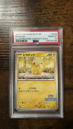 Pokémon Pikachu SV-P Promo 242/SV-P Regular Japanese 2025 PSA 10
