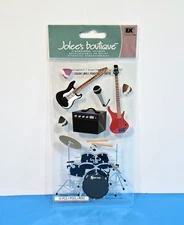 FREE SHIP VTG. Jolee's Boutique ROCK & ROLL Scrapbook Dimensional Sticker Crafts