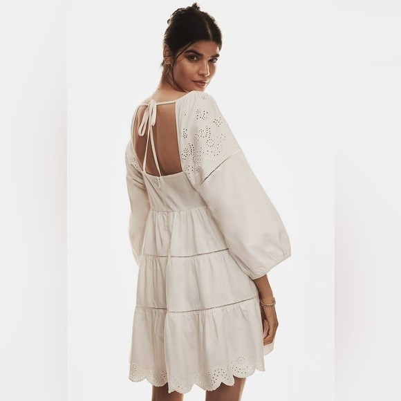 NWT Size M - Anthropologie 100percent Cotton Lace Scallop-Hem Romper (NWT US$ 178) image 5