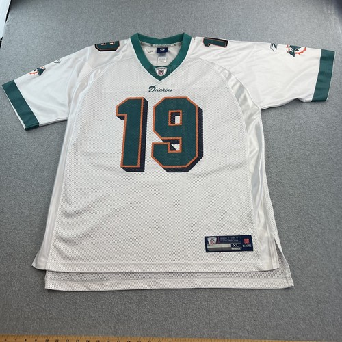 Miami Dolphins Jersey Mens XL White NFL Football Brandon Marshall 19 Reebok