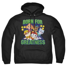 Paw Patrol Born For Greatness Mens Hoodie Black Officially Licensed