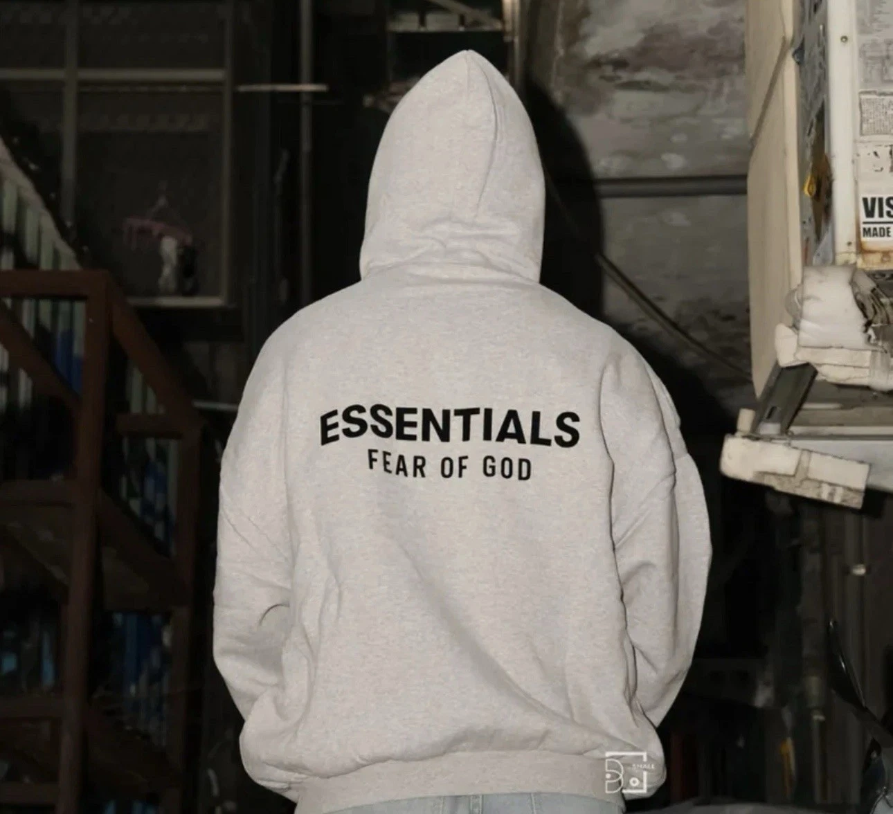 Felpa con cappuccio Fear of God Essentials Light Heather Grey SS24 taglia XL nuova 192HO246258F