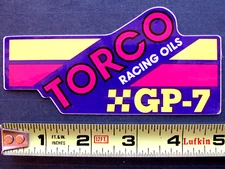 "TORCO GP-7 Racing Oils" Vintage Motocross Racing Sticker Decal ** AMA Moto-X
