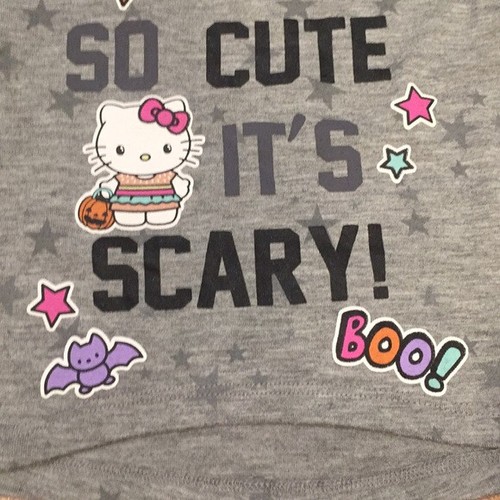 Sanrio HELLO KITTY Halloween T-shirt Size 12 mo Girls bat pumpkin - Picture 7 of 7