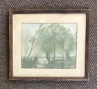 Antique art print 8876 Farmer’s Wife~Cows in the Meadow matted and framed