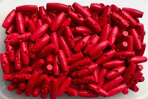Toggles 30mm x 11mm Red Toggle Shank Coat Craft Plastic Buttons Button (T41) - Picture 12 of 24