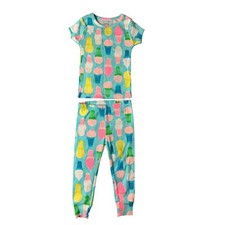 Carters 2 piece set pajamas Girls Infant baby Size 12 Months Ice Cream Cones Lig