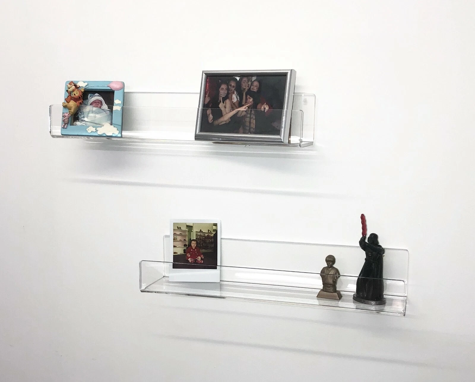 Clear Acrylic Wall Shelves Pack of 2