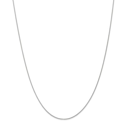 14k White Gold 1mm Solid Parisian Wheat Chain w/ Lobster Clasp 14'' - 30''