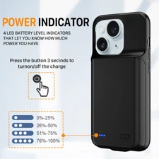 6800mAh Battery Charger Case Power Bank For iPhone15 Pro Max/Plus Charging Cover