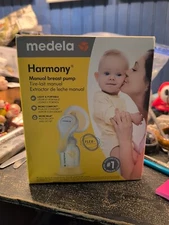 Medela Harmony Manual Breast Pump PersonalFit Flex Breast Shields w/ Bottle