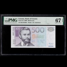 Estonia 500 Krooni, 2000, Pick#83, PMG 67 EPQ