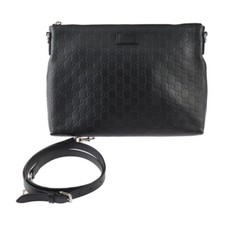 GUCCI Borsa a tracolla 473882 Guccisima 2WAY borsa da lavoro marsupio pelle nera